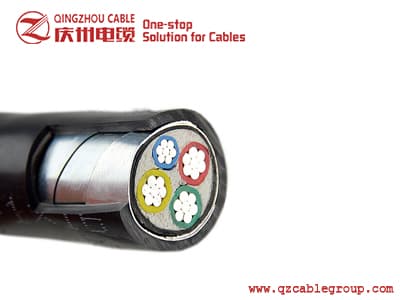 0.6/1 kV Multi-core cables, XLPE insulated, tape armoured with copper and aluminum conductor