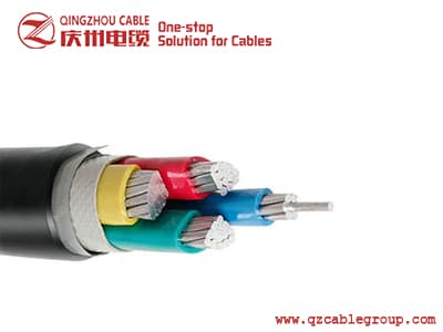 0.6/1 kV Multi-core cables, XLPE insulated, tape armoured with copper and aluminum conductor
